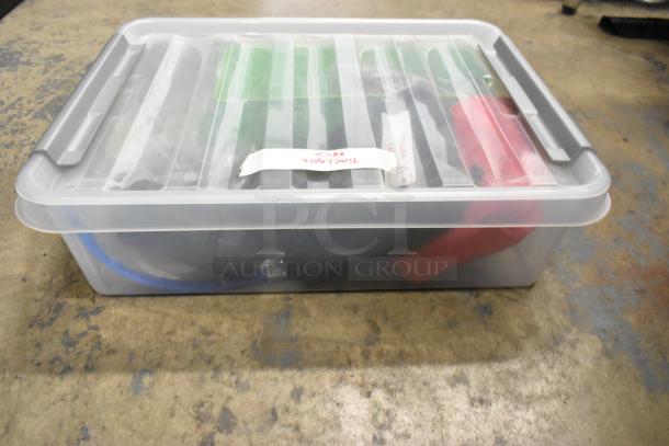 ALL ONE MONEY! Lot of Time Lapse Programmer, Timelapse Tether Cables and Cord Cable Holder in Poly Bin - Image 8 of 8