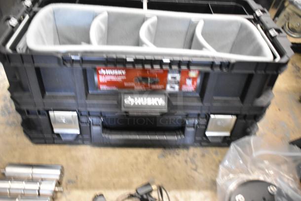 ALL ONE MONEY! Lot of Various Items Including GIottos MH7001,  Mitchell Wrench, Tape Measures in Husky Tool Box - Image 12 of 13