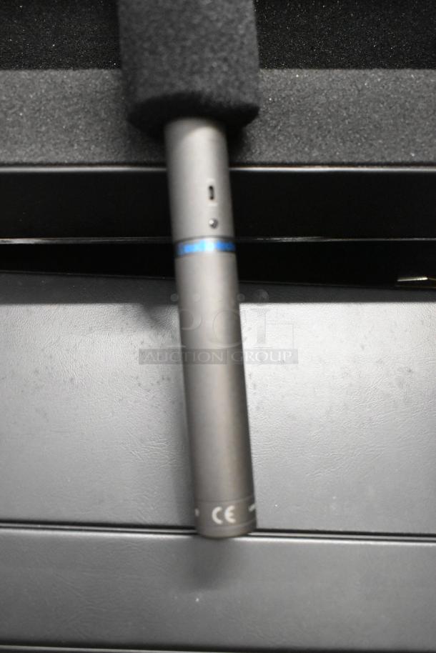 Brand new Audio Technica AT0015 microphone, in box, foam windscreen, sleek metal body, CE marking, limited edition.
