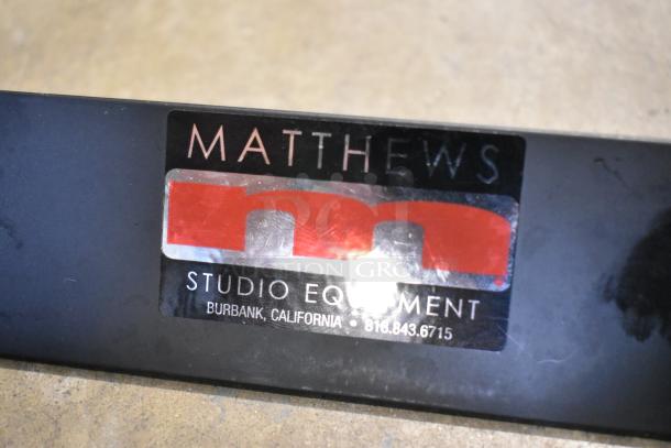 Matthews Studio Equipment frame, black with logo label. Condition: used, visible wear. Located in Burbank, CA.