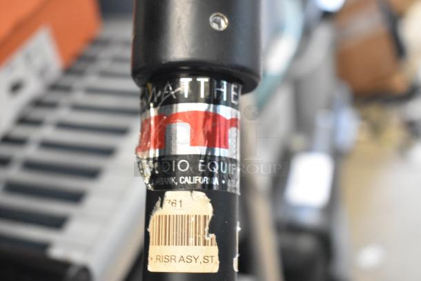 Matthews Studio Equipment frame piece with logo and barcode label, slightly worn; auction lot of 4 units.