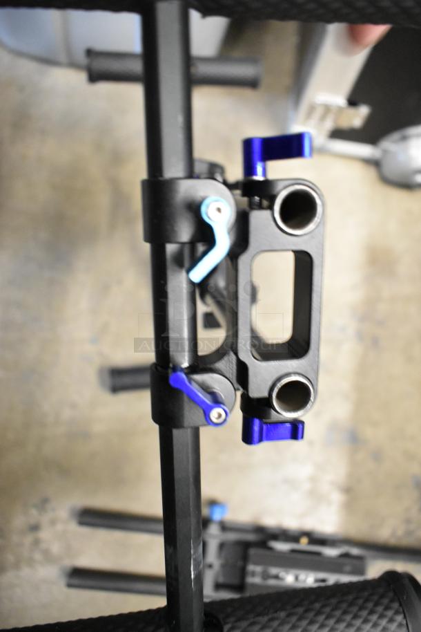 Shane Hurlbut Master Cinema Series Letus Kit, metal frame, black and blue levers, used condition, for camera stabilization.