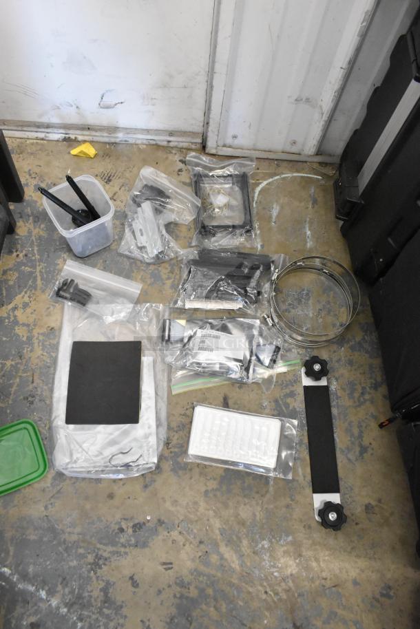 Lot of various items including Kableflags, wires, and a vault equipment case, all in good condition, with assorted bags.