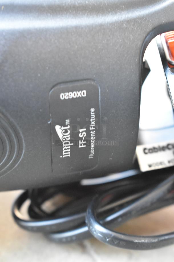Impact FF-S1 fluorescent fixture label on a soft case; includes Westcott Basics D5 lights and wires, gently used.