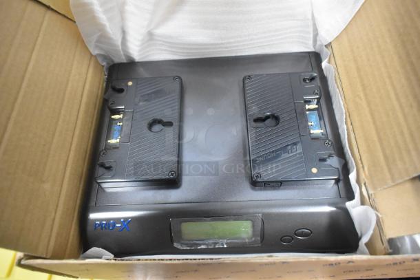 Stanley hard case with contents, includes mounting hardware, clamps, SM extension cords, air blowers, Ethernet cables, and viewfinder.
