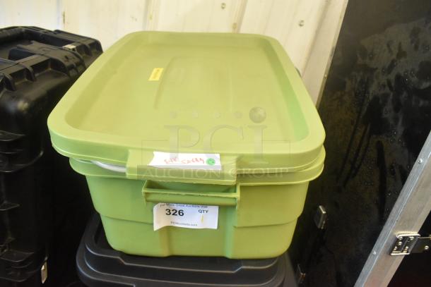ALL ONE MONEY! Lot of Various Items Including Extension Cords in Poly Bin - Image 1 of 9