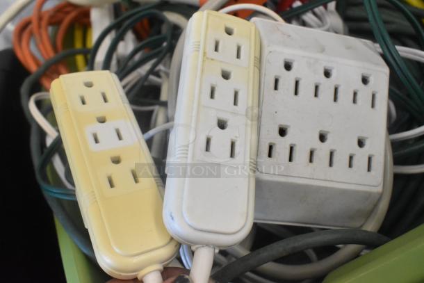 ALL ONE MONEY! Lot of Various Items Including Extension Cords in Poly Bin - Image 5 of 9