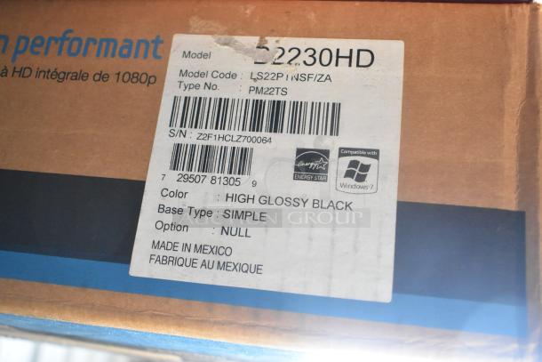 IN ORIGINAL BOX! Samsung LS22PINSF/ZA Television. - Image 2 of 2