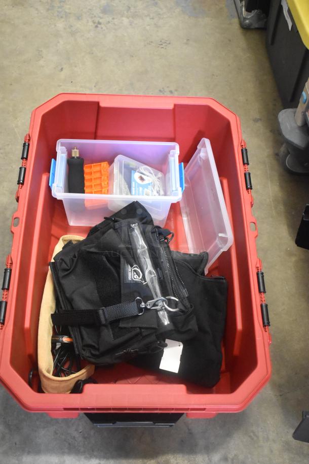 ALL ONE MONEY! Lot of Various Items In Husky Poly Bin. - Image 1 of 7