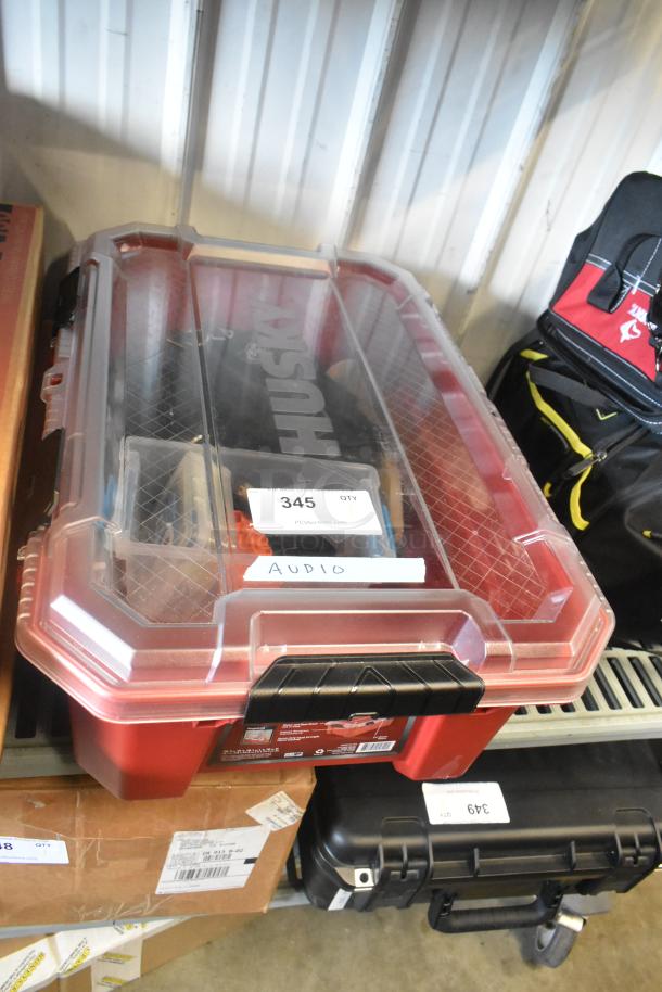 ALL ONE MONEY! Lot of Various Items In Husky Poly Bin. - Image 2 of 7
