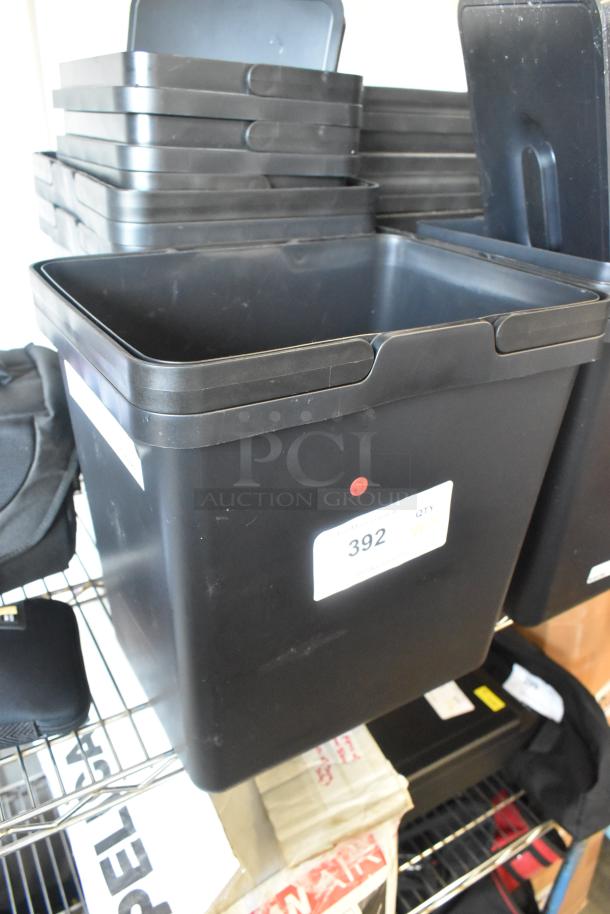 ALL ONE MONEY! Lot of 13 Black Poly Items Including Buckets - Image 2 of 6