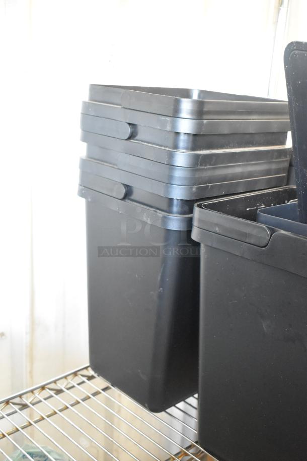 ALL ONE MONEY! Lot of 13 Black Poly Items Including Buckets - Image 4 of 6