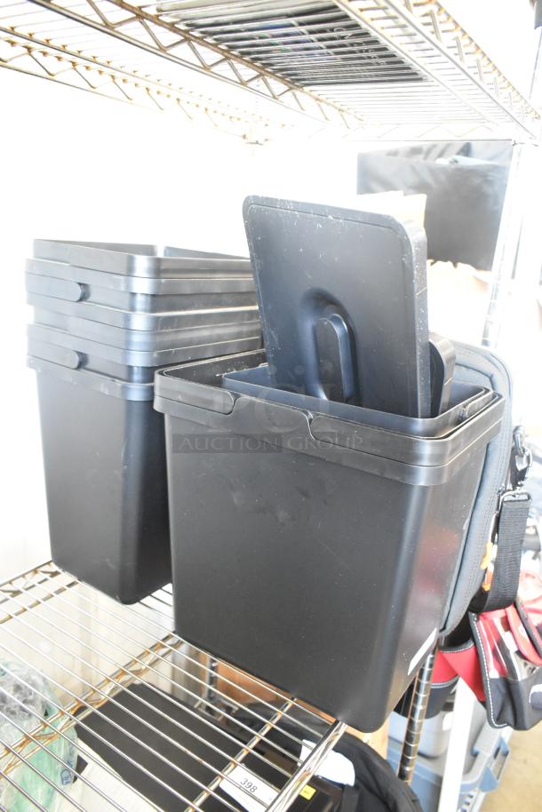 ALL ONE MONEY! Lot of 13 Black Poly Items Including Buckets - Image 5 of 6