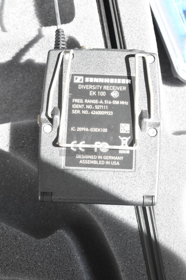 2 Sennheiser Bodypack Transmitter in Hard Case. 2 Times Your Bid! - Image 6 of 9
