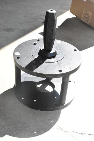 Kessler Riser in black, featuring sturdy construction with a textured handle. In excellent condition with mounting holes.