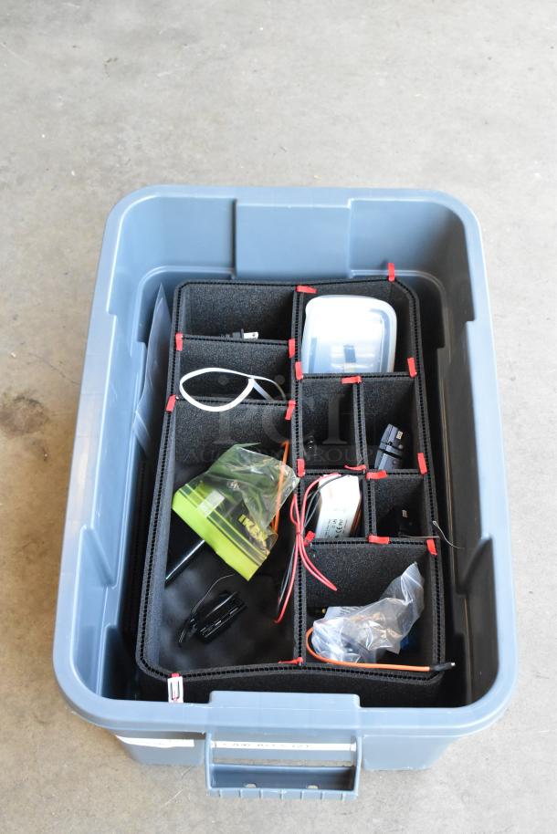 ALL ONE MONEY! Lot of Various Items Including DigiPro Units and Harbortronics Battery Charger in Poly Bin - Image 1 of 12