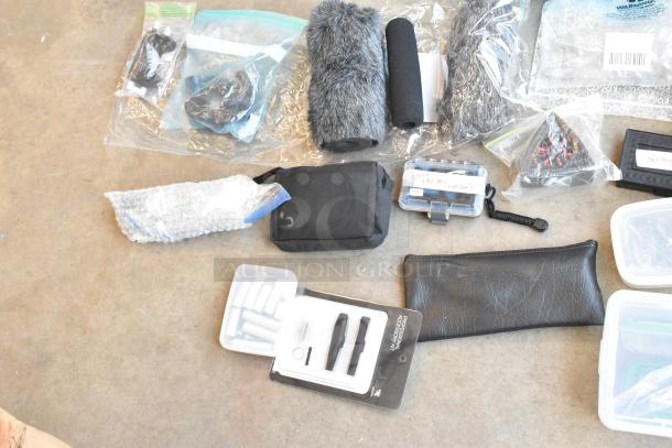 ALL ONE MONEY! Lot of Various Items Including Audio Accessories, MicroRemote, LAV Mic Wired, Professional Accessory Kit in Poly Bin - Image 5 of 15