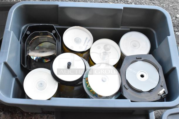 ALL ONE MONEY! Lot of Various Items Including Blank CDs in Poly Bin - Image 1 of 5