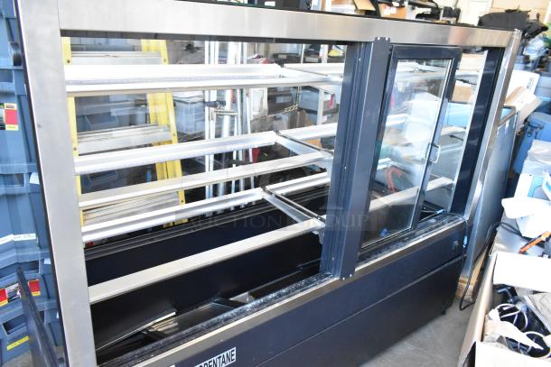 BRAND NEW SCRATCH AND DENT! Avantco 193BCFD72B 70 7/8" Black Square Dry Bakery Display Case with LED Lighting on Commercial Casters. 115 Volts, 1 Phase. - Image 5 of 8
