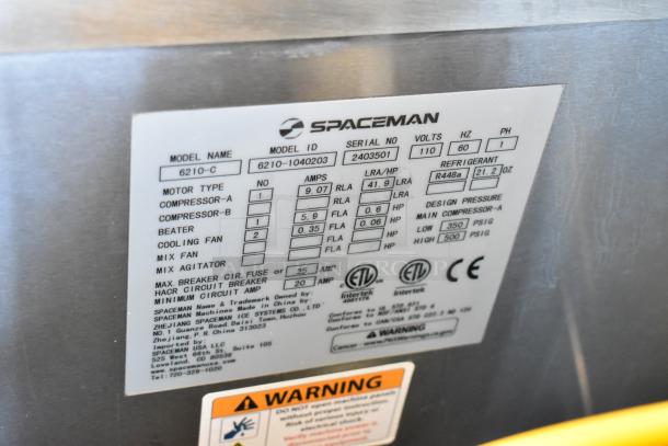 BRAND NEW SCRATCH AND DENT! 2024 Spaceman 6210-C Stainless Steel Countertop Soft Serve Ice Cream Machine with 1 Hopper. 110 Volts, 1 Phase. - Image 14 of 14