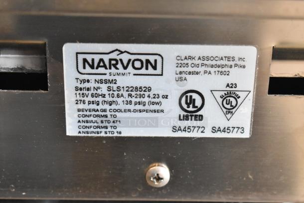 BRAND NEW SCRATCH AND DENT! Narvon NSSM2 Stainless Steel Commercial Countertop Double Slushie Machine. 115 Volts, 1 Phase. - Image 12 of 12