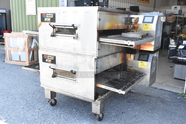 2 Middleby Marshall PS640S Stainless Steel Commercial Natural Gas Powered Conveyor Pizza Oven on Commercial Casters. 2 Times Your Bid! - Image 2 of 18