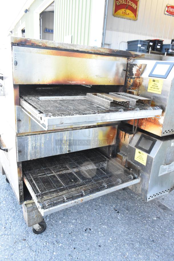 2 Middleby Marshall PS640S Stainless Steel Commercial Natural Gas Powered Conveyor Pizza Oven on Commercial Casters. 2 Times Your Bid! - Image 5 of 18