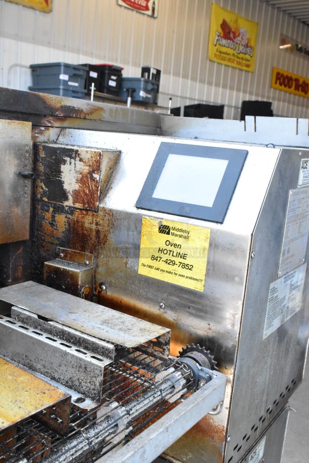 2 Middleby Marshall PS640S Stainless Steel Commercial Natural Gas Powered Conveyor Pizza Oven on Commercial Casters. 2 Times Your Bid! - Image 7 of 18