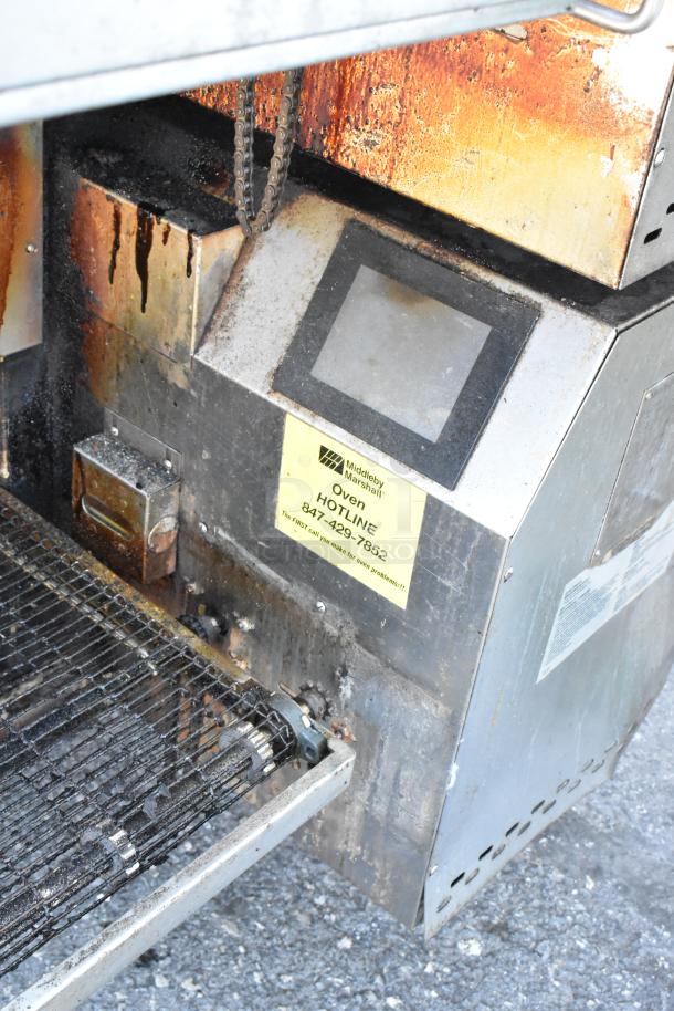 2 Middleby Marshall PS640S Stainless Steel Commercial Natural Gas Powered Conveyor Pizza Oven on Commercial Casters. 2 Times Your Bid! - Image 8 of 18