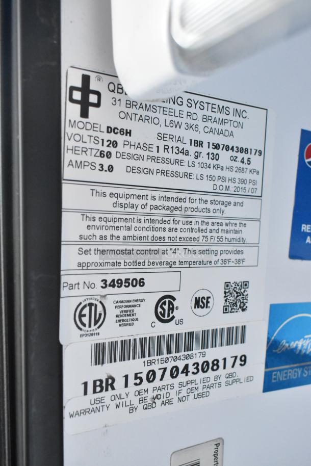QBD DC6H Mini Cooler Merchandiser. 115 Volts, 1 Phase. - Image 5 of 5