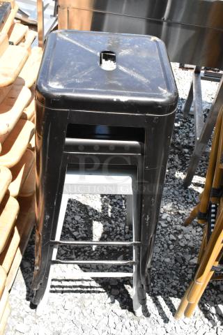 8 Metal Tolix Style Stool. 8 Times Your Bid! - Item #1194394