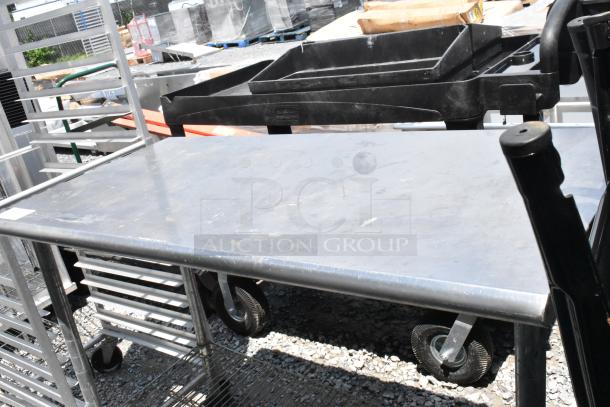 Stainless Steel Table w/ Wire Under Shelf on Commercial Casters. - Image 4 of 5