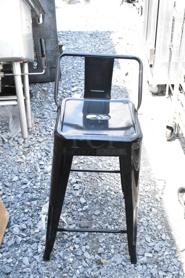 16 Black Metal Tolix Style Stools. 16 Times Your Bid! - Image 1 of 5