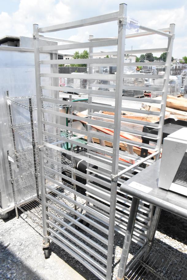 Metal Commercial Pan Transport Rack on Commercial Casters. - Image 1 of 4