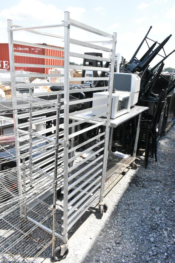 Metal Commercial Pan Transport Rack on Commercial Casters. - Image 3 of 4