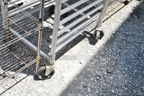 Metal Commercial Pan Transport Rack on Commercial Casters. - Image 4 of 4