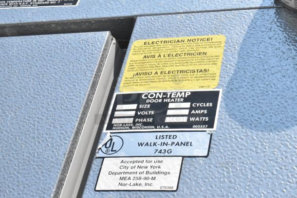 6'x8' Norlake SELF CONTAINED Walk In Freezer Box w/ Norlake CPF100DC Condenser and Copeland Compressor. 208-230 Volts, 1 Phase. Information Provided By The Consignor But Not Verified By PCI Auctions. - Image 8 of 9