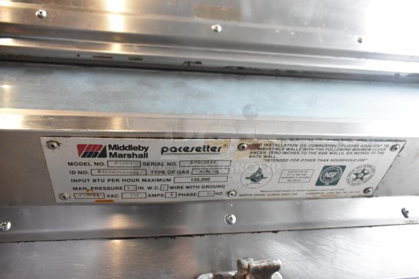 2 Middleby Marshall PS360 Stainless Steel Commercial Natural Gas Powered Conveyor Pizza Oven on Commercial Casters. 135,000 BTU. 2 Times Your Bid! - Image 18 of 18