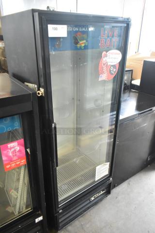 True GDM-12 Metal Commercial Single Door Reach In Cooler Merchandiser. 115 Volts, 1 Phase. - Item #1193930