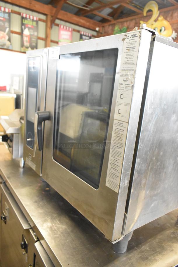 2018 Rational SCC WE 61G stainless steel countertop combi convection oven, natural gas, self-cleaning, good condition.