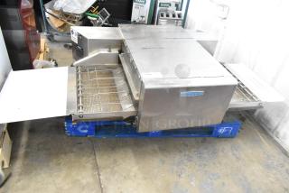 Turbochef HhC2020 stainless steel rapid cook conveyor pizza oven, electric powered, 208/240V, 3-phase, commercial model.