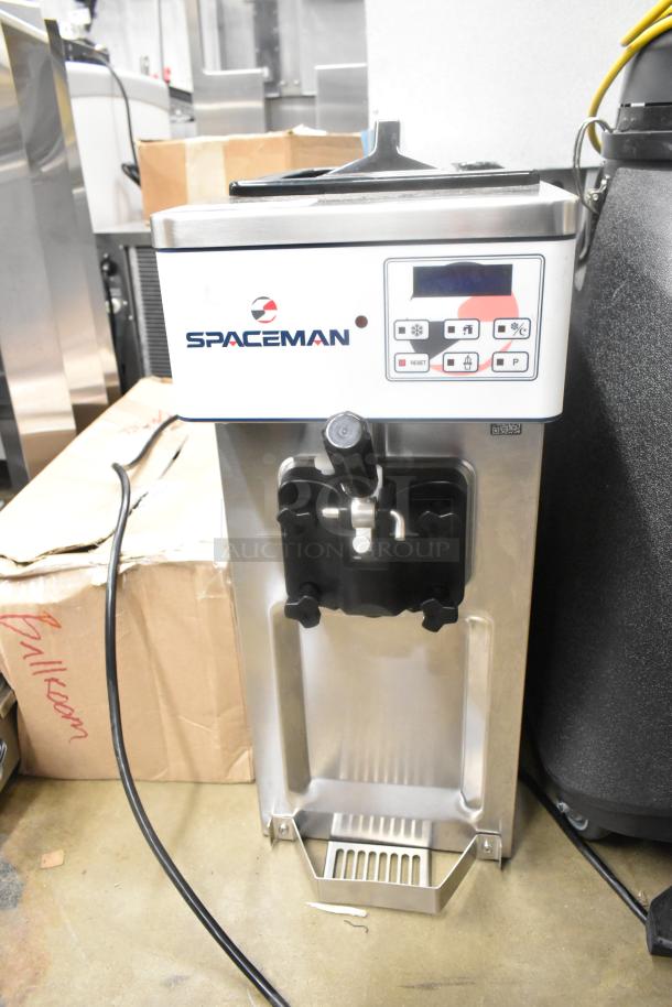 BRAND NEW Spaceman 6210-C stainless steel soft serve ice cream machine, countertop model, 2024, 110 volts, scratch and dent.
