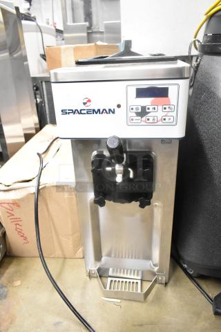 BRAND NEW SCRATCH AND DENT! 2024 Spaceman 6210-C Stainless Steel Countertop Soft Serve Ice Cream Machine with 1 Hopper. 110 Volts, 1 Phase. Tested and Working! - Item #1194365