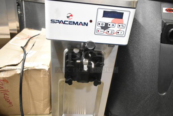 BRAND NEW, scratch and dent 2024 Spaceman 6210-C stainless steel soft serve ice cream machine, 1 hopper, 110V, 1 phase.