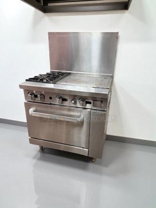 Excellent Condition – Southbend X4601DD – 36" Gas Range w/ 2 Burners & 24" Griddle – Natural Gas – Fully Tested & Working!