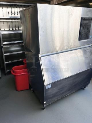 Excellent Condition – Hoshizaki IM-500SAA Ice Maker + Follett 650SF Bin – 115V – Cube Ice – Fully Tested & Working! - Item #1194281