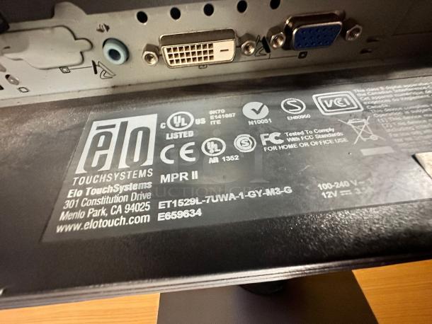 Excellent Condition – Elo ET1529L Touchscreen Monitor – 15" POS Display –  Fully Tested & Working! - Image 5 of 6