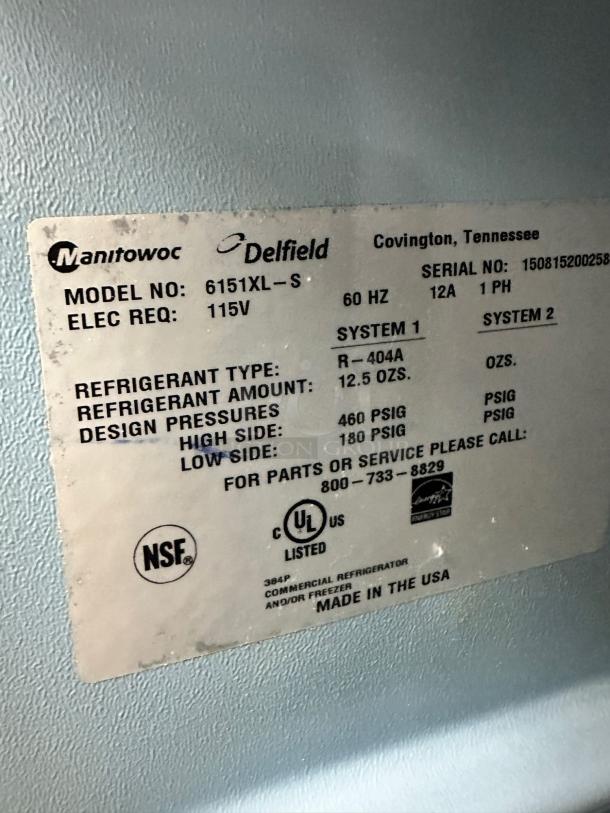 Awesome Condition – Delfield 6151XL-S – 2-Door Commercial Reach-In Refrigerator – 115V – Fully Tested & Working! - Image 7 of 7