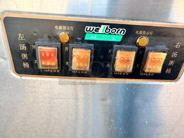Excellent Condition – Wellborn BS-65L2 – Double-Tank Electric Porridge & Soup Boiler – 220V – Fully Tested & Working! - Image 9 of 11