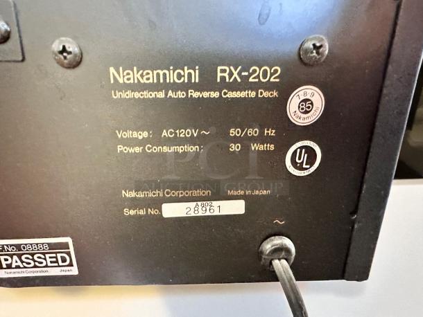 Excellent Condition – Nakamichi RX-202 – Unidirectional Auto Reverse Cassette Deck – Fully Tested & Working! - Image 8 of 8